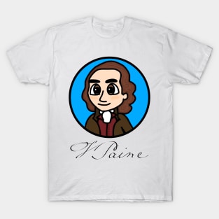 Patriot Portrait - Chibi Thomas Paine (Large Print) with Signature T-Shirt